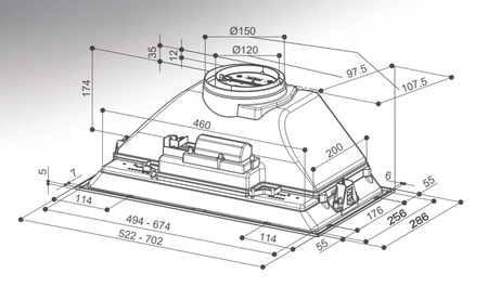 Okap podszafkowy Faber Inka ICH SS 52 (I.SMART HCS) 305.0599.323