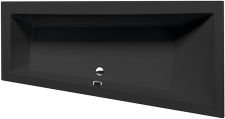 Wanna asymetryczna Polysan Andra R 81541.21, 160x90x45cm, prawa, czarny mat