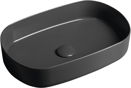 Umywalka ceramiczna nablatowa Isvea Italy Infinity 10NF65055-2C antracyt