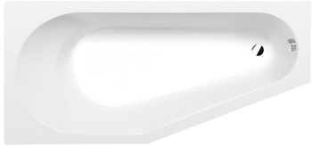 Wanna asymetryczna Polysan Tigra L 90111, 170x80x46cm, lewa, biały