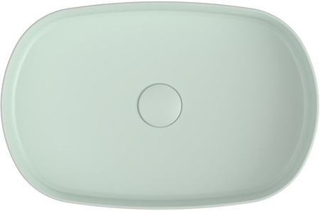 Umywalka ceramiczna nablatowa Isvea Italy Infinity 10NF65055-2T miętowy