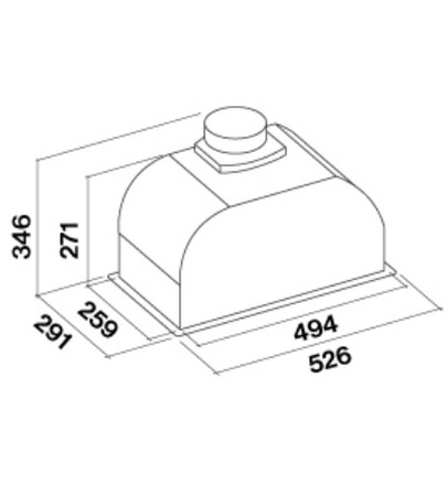 Okap podszafkowy / do zabudowy Falmec Burano Plus 50 Czarny 600m3/h