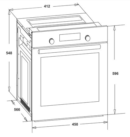 Zestaw 45cm. Berg: płyta indukcyjna BRGI455W + piekarnik elektryczny BGOV45W