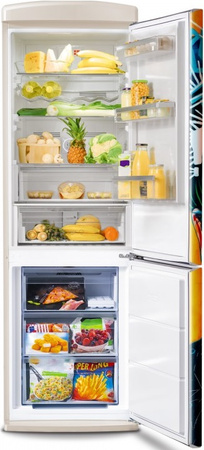 Lodówka wolnostojąca retro Vestfrost VR-FB373-2E2BG Art Collection Frida Kahlo + odkurzacz VF-VM4001WB AQUA