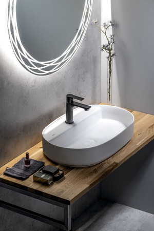 Umywalka ceramiczna nablatowa Isvea Italy Infinity 10NF65060-2L biały mat