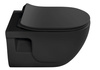 Miska wisząca WC Sapho Brilla 100614-110 rimless, 36,5x53cm, czarny mat