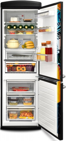 Lodówka wolnostojąca retro Vestfrost VR-FB373-2E2BM Art Collection Frida Kahlo + odkurzacz VF-VM4001WB AQUA