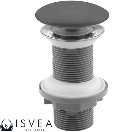 Korek umywalkowy, ceramiczny Isvea Italy 38TP0162I bez przelewu, antracyt