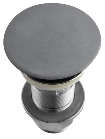 Korek umywalkowy Sapho FG917 5/4'', klik-klak, szary mat