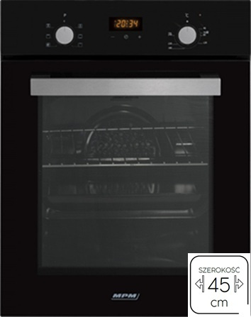 Piekarnik elektryczny do zabudowy 45cm. MPM MPM-45-BO-20