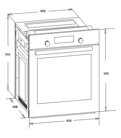 Zestaw 45cm: płyta gazowa Kernau KGH4346B + piekarnik elektryczny MPM-45-BO-23C
