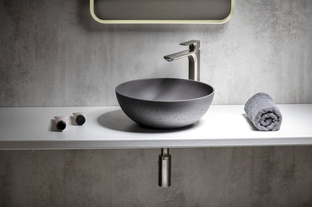 Umywalka betonowa, nablatowa Sapho Formigo FG316 antracytowy mat