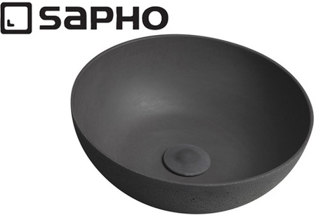 Umywalka betonowa, nablatowa Sapho Formigo FG316 antracytowy mat