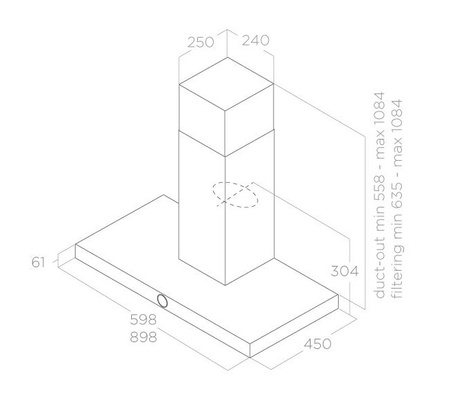 Okap przyścienny Elica LOL IX/A/90
