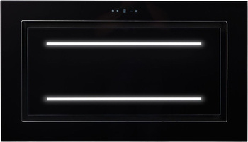 Okap sufitowy Toflesz Elit 120 czarny 850m3/h turbina zewnętrzna