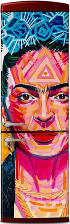 Lodówka wolnostojąca retro Vestfrost VR-FB373-2E2BR Art Collection Frida Kahlo + odkurzacz VF-VM4001WB AQUA