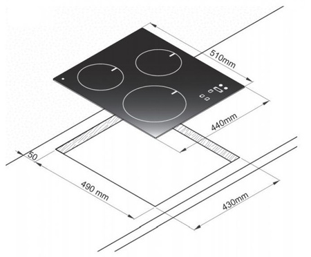 Zestaw 45cm. Freggia: płyta indukcyjna HCI43W/1 + piekarnik elektryczny OESF45W