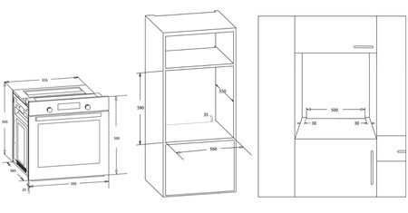 Zestaw Freggia: płyta gazowa HA640VGTB + piekarnik gazowy OGSB64B