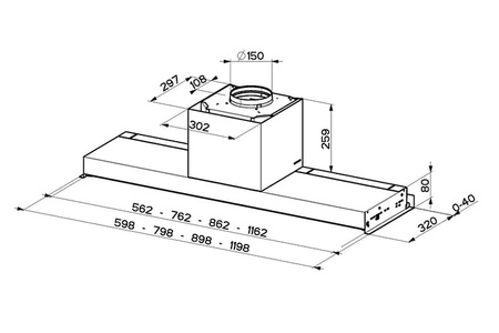 Okap podszafkowy Faber In-Nova Touch X/WH 60/2 305.0611.157
