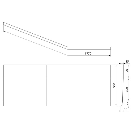 Obudowa czołowa Polysan Tigra R 170 990812.21 czarny mat