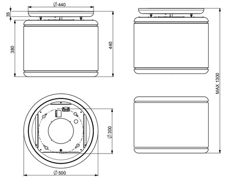 Okap wyspowy Faber Odette Grey Matt KL 345.0541.010