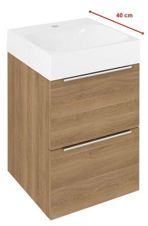 Szafka umywalkowa Sapho Emona EM040-2525 39,4x55x39cm, dąb cuneo