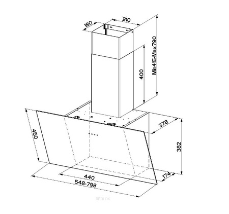 Okap przyścienny Faber Tweet EV8 LED WH55 330.0529.665