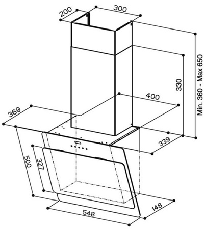 Okap przyścienny Faber Cocktail EV8 WH55 330.0513.625