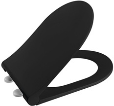 Zestaw Sapho: Miska wisząca WC + deska WC czarny mat