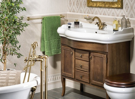 Szafka umywalkowa Sapho Retro 1620 89x80x48cm, bukowa