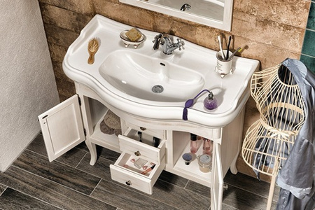 Szafka umywalkowa Sapho Retro 1621 89x80x48cm, starobiała