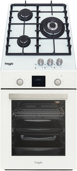 Zestaw 45cm. Freggia: płyta gazowa HCG430VGTW + piekarnik elektryczny OESF45W