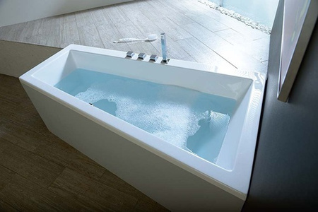 Wanna asymetryczna Polysan Andra R 81541.30, 160x90x45cm, prawa, szary