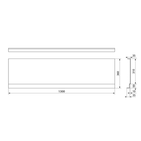Obudowa do wnęki Polysan Nika 72956 130x36cm