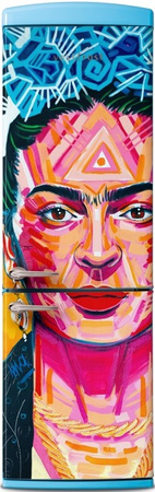 Lodówka wolnostojąca retro Vestfrost VR-FB373-2E1BU Art Collection Frida Kahlo + odkurzacz VF-VM4001WB AQUA