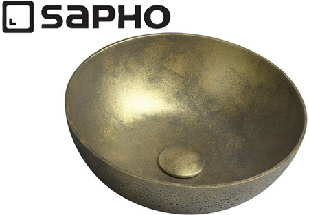 Umywalka betonowa, nablatowa Sapho Formigo FG318 złoty mat