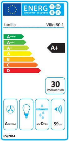 Płyta indukcyjna z okapem Lanilia Vilio 80.1 Black