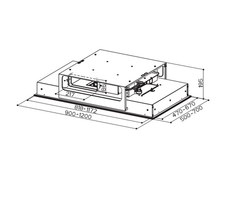 Okap sufitowy Faber Heaven Glass 2.0 WH Flat 90/2 350.0663.968