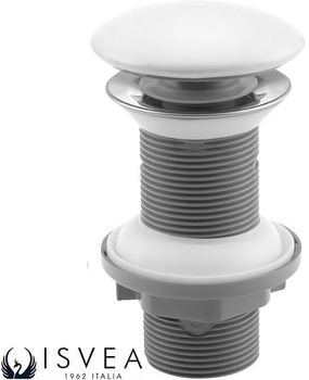 Korek umywalkowy, ceramiczny Isvea Italy 38TP0166I bez przelewu, biały mat