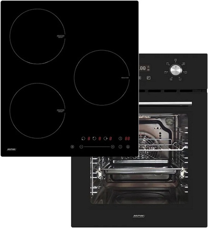 Zestaw 45cm MPM: płyta indukcyjna MPM-45-IM-07 + piekarnik elektryczny MPM-45-BO-22