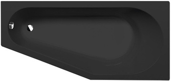 Wanna asymetryczna Polysan Tigra R 90611.21, 170x80x46cm, prawa, czarny mat