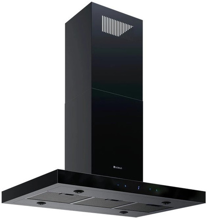 Okap wyspowy Globalo Verta Isola 90.3 H2H Black