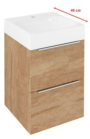 Szafka umywalkowa Sapho Emona EM040-2222 39,4x55x39cm, dąb alabama