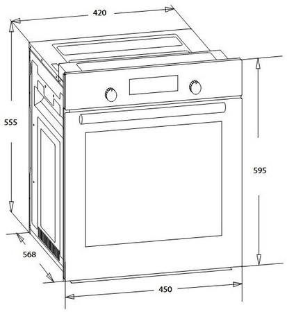 Zestaw 45cm MPM: płyta indukcyjna MPM-45-IM-14 + piekarnik elektryczny MPM-45-BO-22