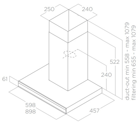 Okap przyścienny Elica Adele BLIX/A/60