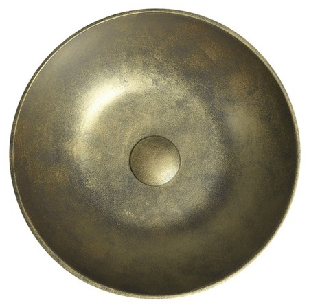 Umywalka betonowa, nablatowa Sapho Formigo FG318 złoty mat