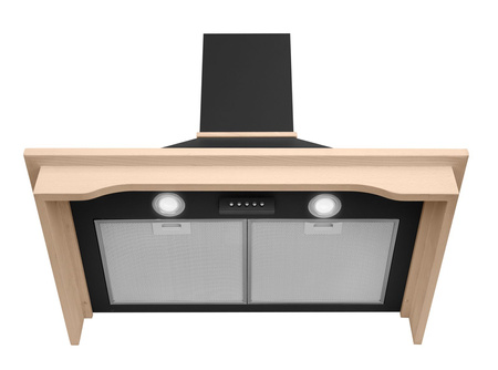 Okap przyścienny / kominowy Toflesz Rustical Country 60 czarny mat 500m3/h