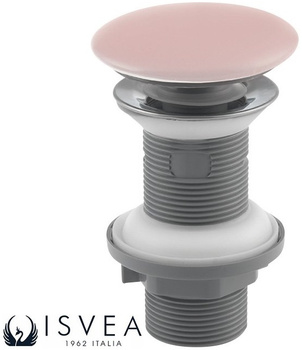 Korek umywalkowy, ceramiczny Isvea Italy  38TP0167I bez przelewu, różowy