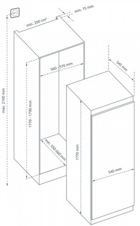 Zamrażalka do zabudowy Vestfrost VR-BF27913H0S