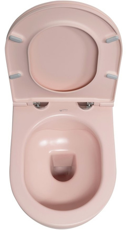 Zestaw Isvea Italy Infinity: Miska wisząca WC + deska WC różowy